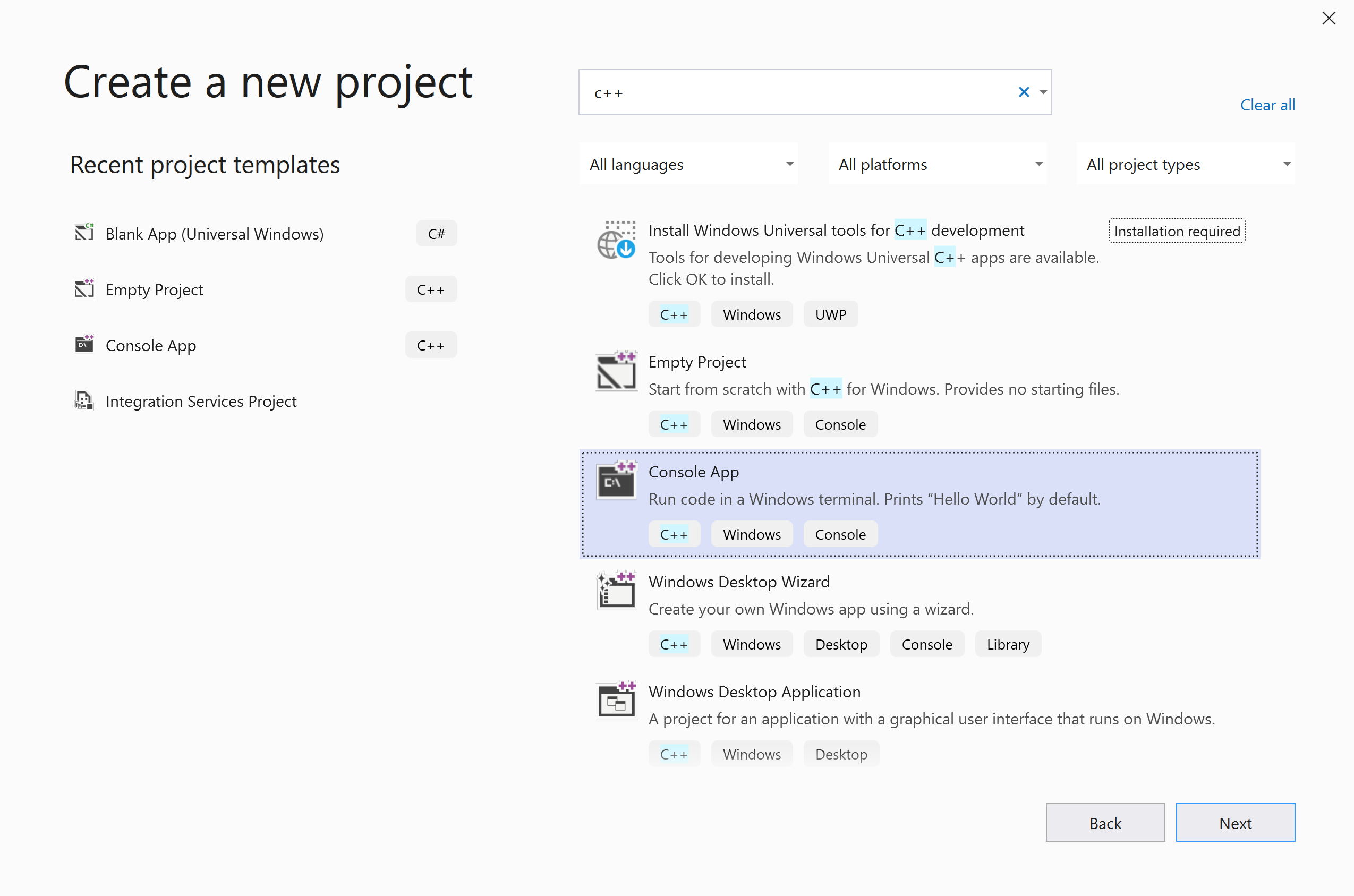 Tworzenie projektu w Visual Studio